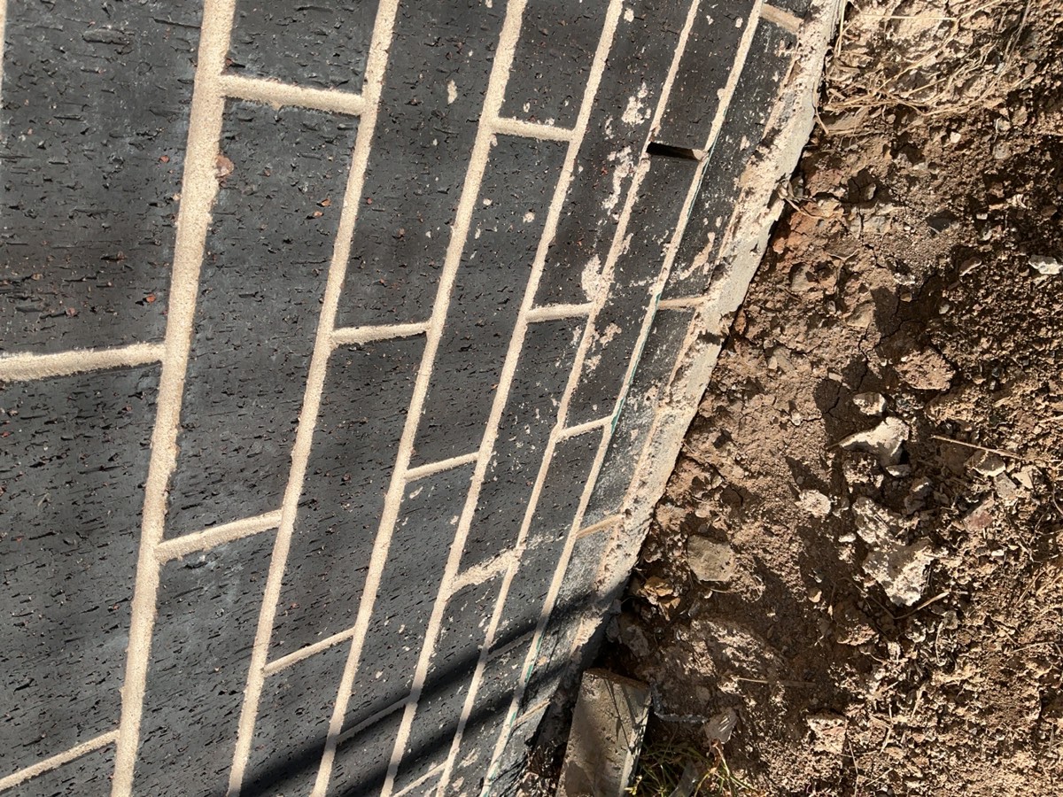 Brickwork awaiting acid wash, Oran Park