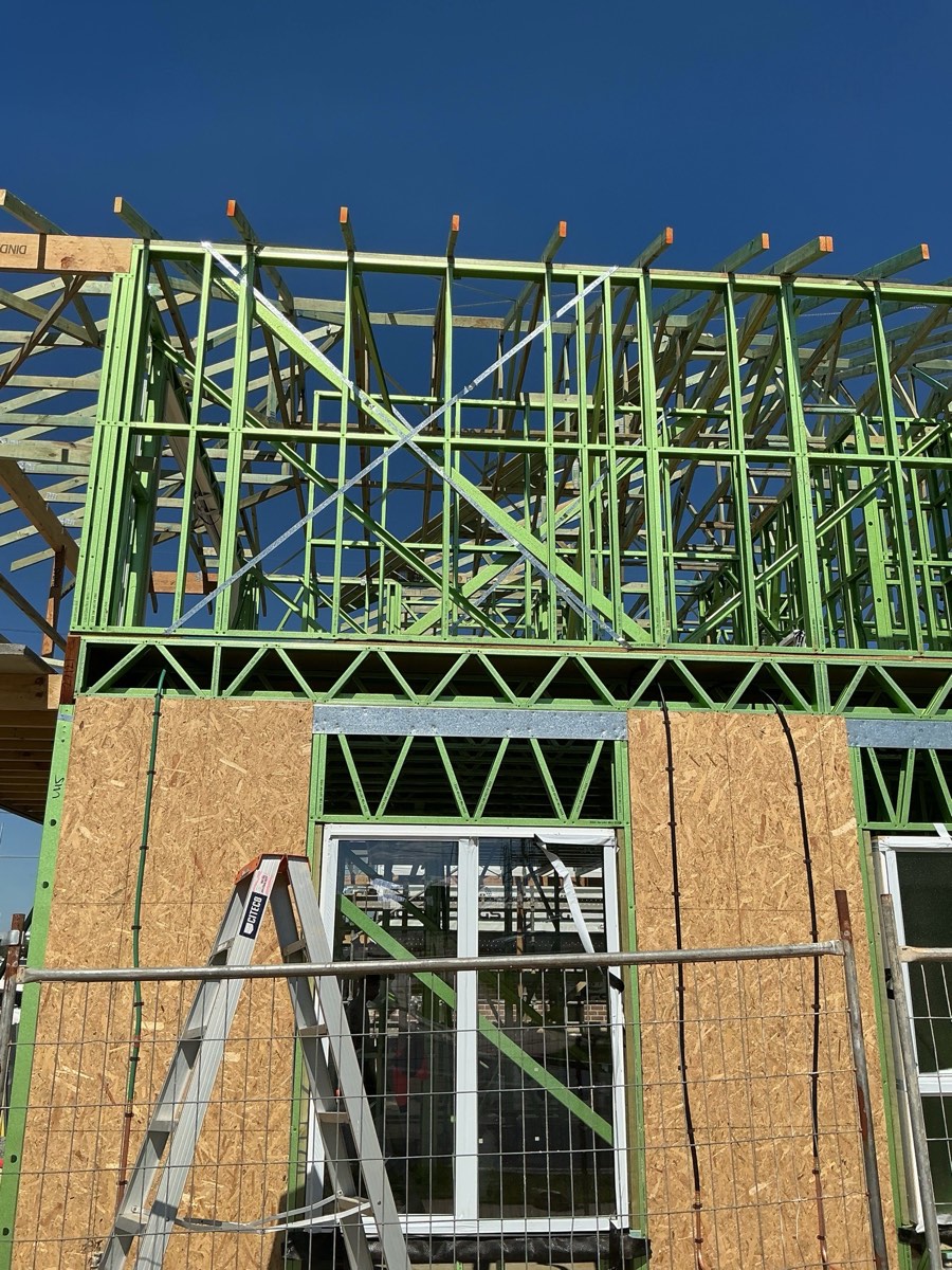 Work incomplete at frame, Oran Park