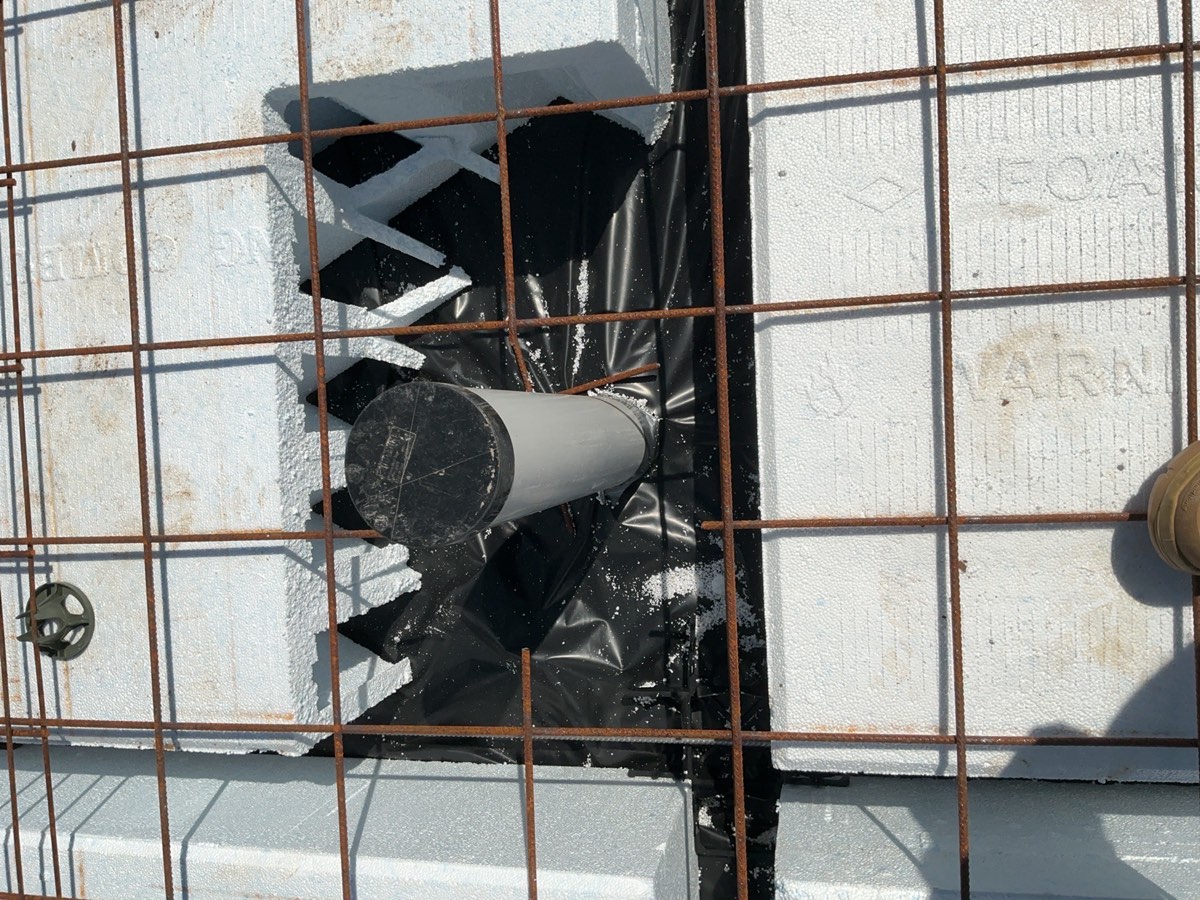 Termite collar not installed, recorded during a slab pre-pour inspection in Oran Park