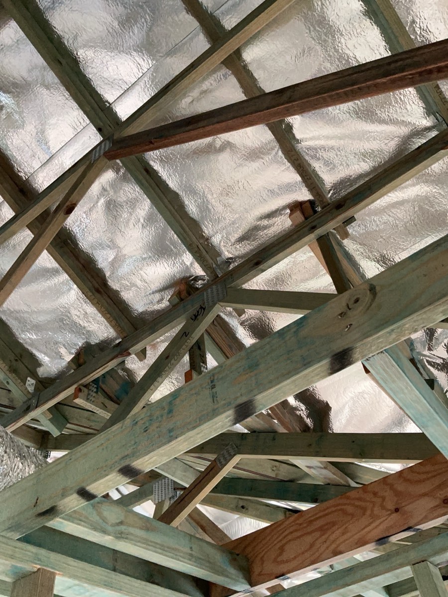 Wall and ceiling insulation not installed, recorded during a lock-up inspection in Oran Park